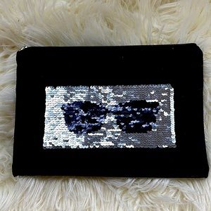 Cute sunglasses Hut wristlet/cosmetic bag. New